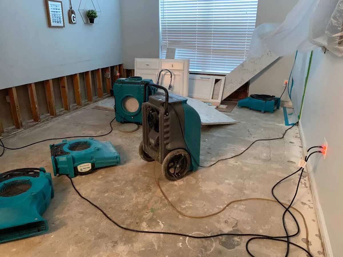 Dehumidifier in flood-cut room for Water Extraction & Removal in Oakmont